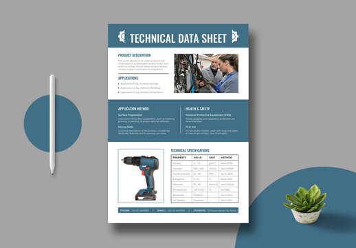 Technical Data Sheet Template Layout