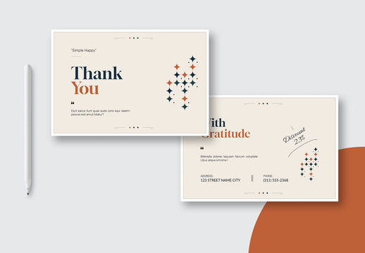 Thank You Card Layout