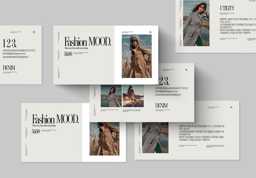 Fashion Mood Board Presentation With Elegant Editorial Layout
