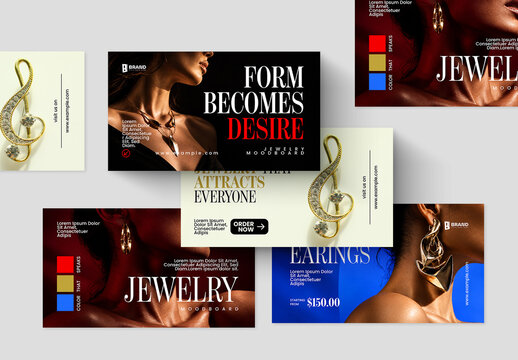 Luxury Jewelry Moodboard Social Media Templates