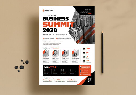 Modern Business Summit Event Poster