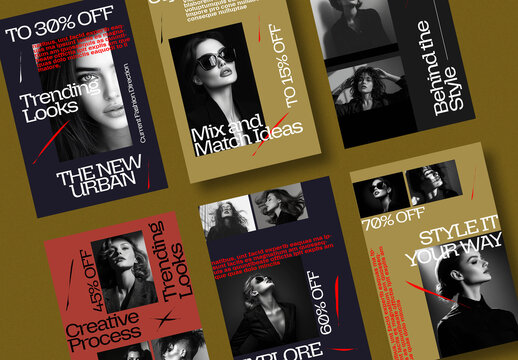 Modern Social Media Story Layout Template with Bold Typography