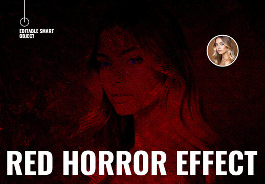 Red Horror Photo Effect