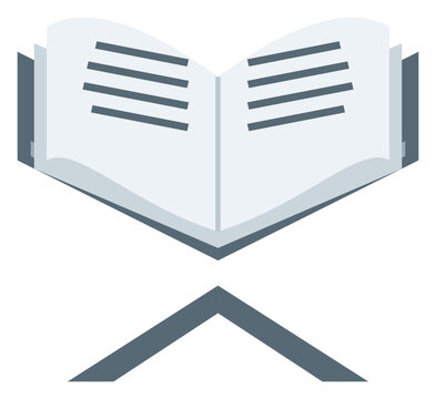 Open Book on Stand Vector Icon, Holy Scripture Illustration isolated on transparent background