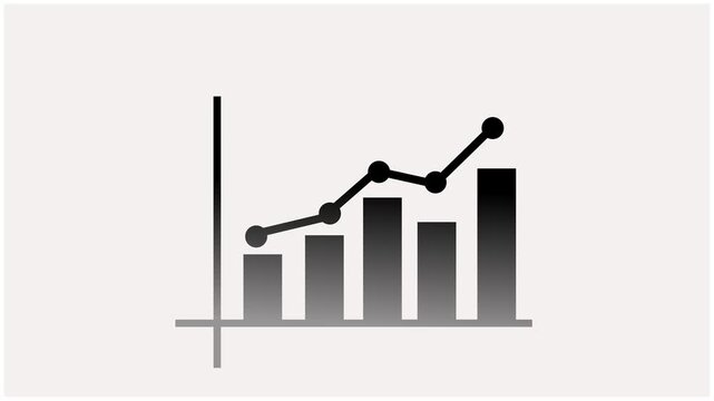Business Profit Growth Animation with Upward Financial Trend Graph