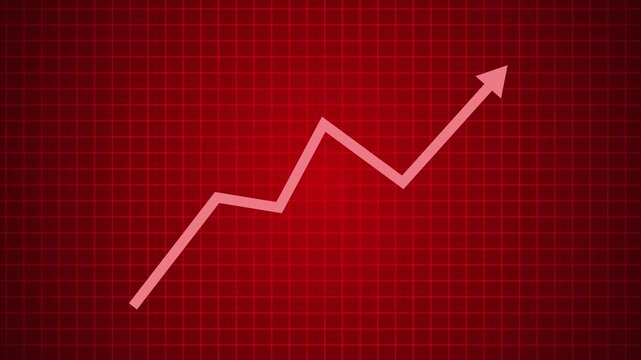 Business Revenue Increase Animation with Financial Statistics Graph