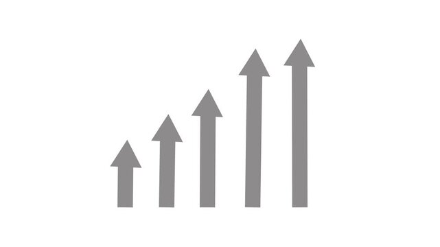 Corporate Analytics Graph Animation with Rising Business Indicators