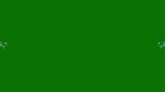 Twinkling Glitter Stars  Shape Animation | Fast Sparkle Motion, White Cartoon Blinking Stars, Flat Vector Doodle, Glowing Light Trails & 2D Shining Effect on green Screen,video effect