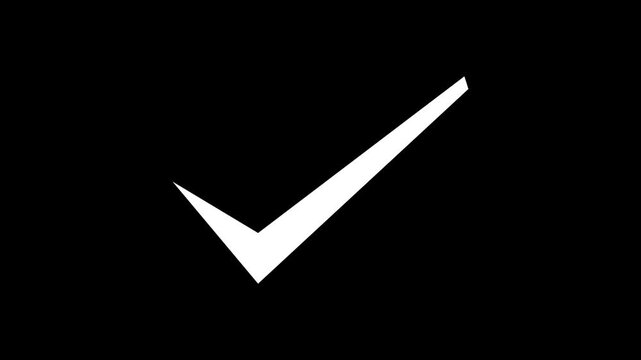 Positive Status Check Icon Animation with Smooth Reveal Effect