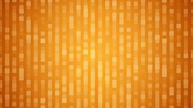 Orange background with vertical lines of glowing squares and light rectangles abstract square rectangle line pattern