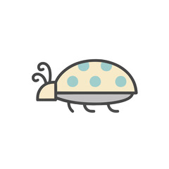 Stylized ladybug illustration with blue spots © resa
