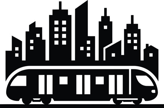 Modern city skyline and building architecture vector icon