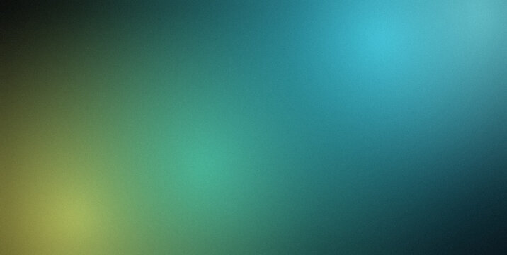 Grainy teal green and yellow gradient background with modern soft lighting transition texture for creative design