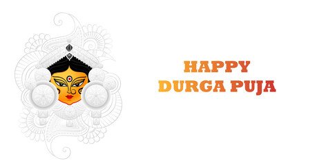 Happy Durga Puja Greetings Banner © Saurav