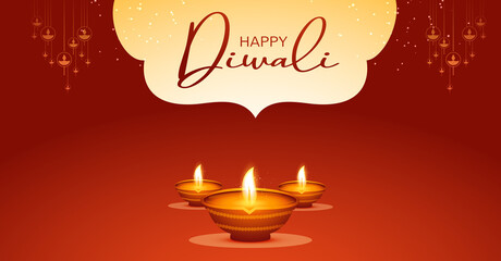 Happy Diwali Banner Greetings © Saurav