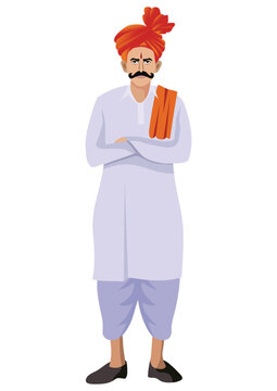 Indian farmer, Indian villager, Traditional Indian man, Rural man