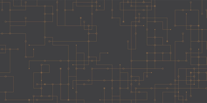 Abstract Network Circuit Background With Copper Lines and Connected Nodes For Technology Design eps10