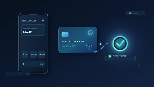 Digital payment transaction processing on smartphone interface