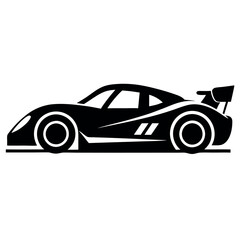 Fototapeta premium Silhouette vector illustration of a le mans proton. 