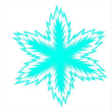 Turquoise abstract snowflake design