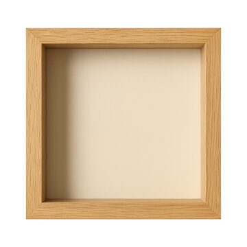 PNG Minimalist wooden square frame