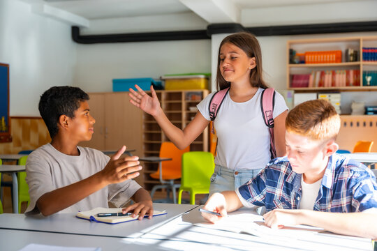 Students experiencing social exclusion in a school classroom