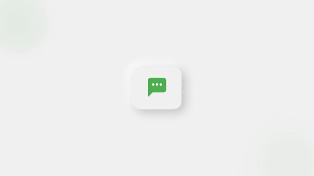 Communication symbol animation with subtle motion and clean background
