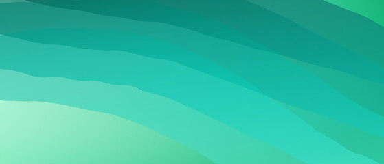 Obraz premium Abstract green teal gradient wave layers background