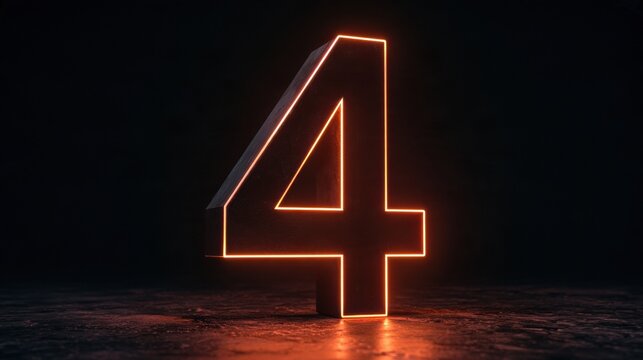 A bold glowing number signifies the companys headcount achievement in a dark setting. This represents growth and progress.