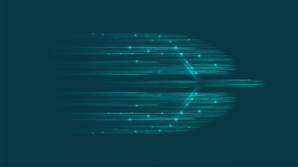 Fototapeta premium High speed digital futuristic supersonic formed by dynamic light trails. Graphic concept for your design.
