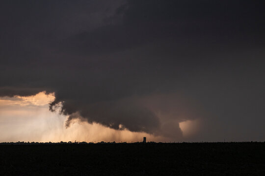 Storm cloud with rain shaft near eads, colorado