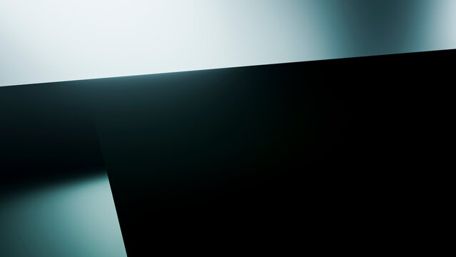 Abstract dark and light geometric shapes with smooth reflections