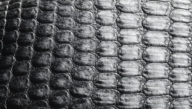 Scales create a textured reptile hide pattern with dark metallic.