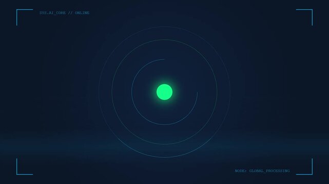 Futuristic HUD Target Scope with Glowing Green Center Point