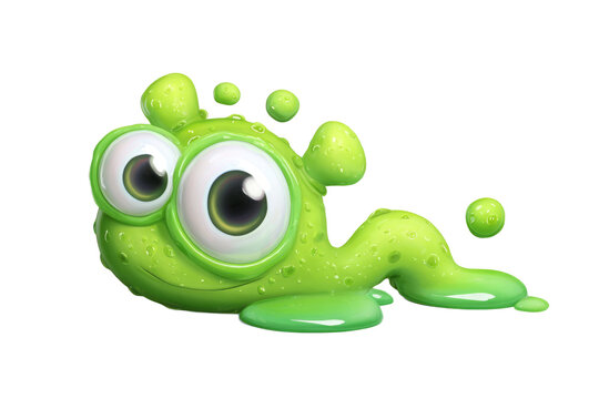 germ icon with a slime trail and big eyes