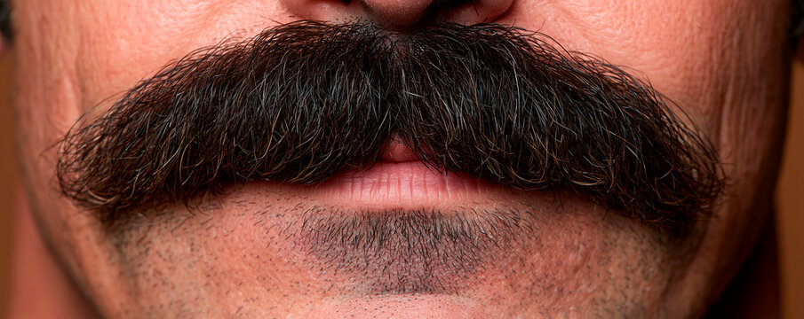 Retro Mustache Concept for Men Health Awareness and Movember Event