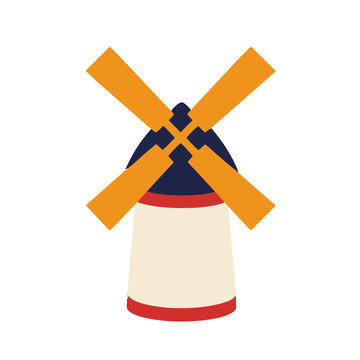 Flat windmill icon
