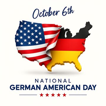 German american day flag map design october 6th