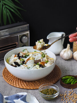 Spoonful of Indonesian Tekwan Fish Cake Noodle Soup