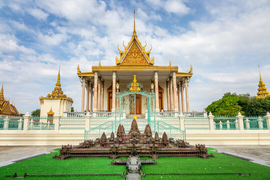 Angkor Wat wooden model at the Royal Palace of Cambodia in Phnom Penh