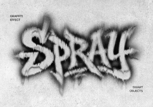 Spray Graffiti Effect For Poster And Social Media Design