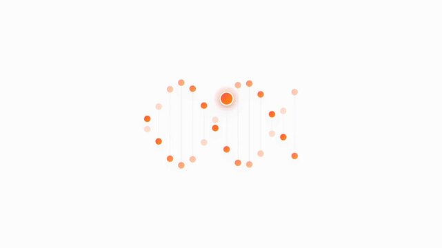 Genetic Mutation Point Pulsing on DNA Double Helix Structure Illustration