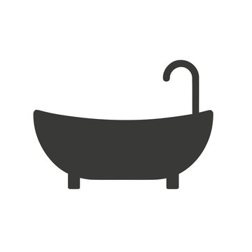 Bathtub icon silhouette