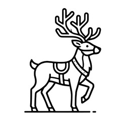 christmas deer icon isolated PNG transparent © Angga