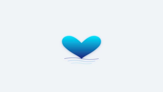 2D indigo and blue gradient whale tail icon emerging from stylized ocean waves with expanding soundwave pulses and soft shadows.
