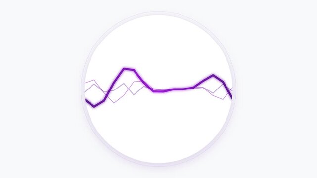 Neural Signal Waveform Morphing Icon with Indigo and Violet Gradients