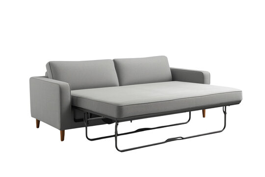 Modern gray pullout sleeper sofa detailed design element