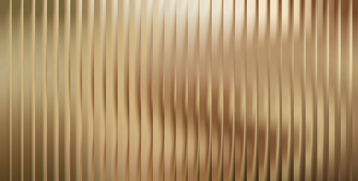 Vertical metallic ribbed texture with soft gold and bronze gradients