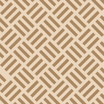 Seamless pattern created from blocks of three diagonal gold rectangles on a cream background
