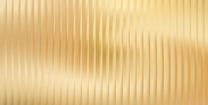 Vertical golden ribbed texture with soft light and shadow gradient